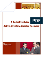 A Definitive Guide To Active Directory Disaster Recovery: by Gil Kirkpatrick & Guido Grillenmeier