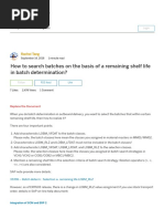 How To Search Batches On The Basis of A Remaining Shelf Life in Batch Determination - SAP Blogs PDF