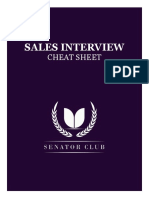 Sales Interview: Cheat Sheet