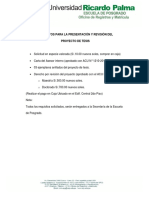 Requisitos Proyecto de Tesis Posgrado PDF