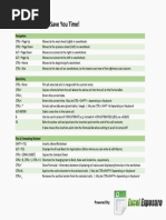 Excel Exposure Shortcuts Cheat Sheet PDF