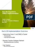 Sun Microsystem'S Obiee Implementation: Junean Lanigan Sr. Director, Business Intelligence May 2009