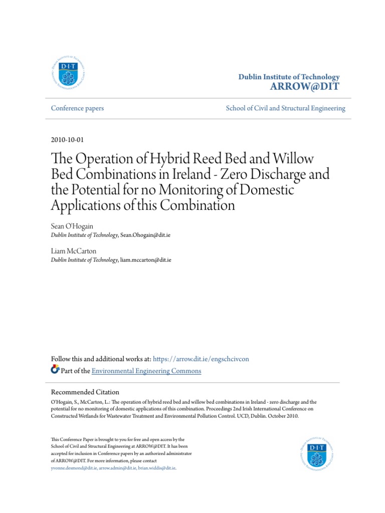 The Operation of Hybrid Reed Bed and Willow Bed Combinations in ...