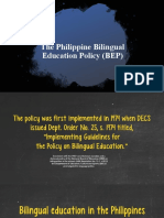 The Philippine Bilingual Education Policy (BEP)
