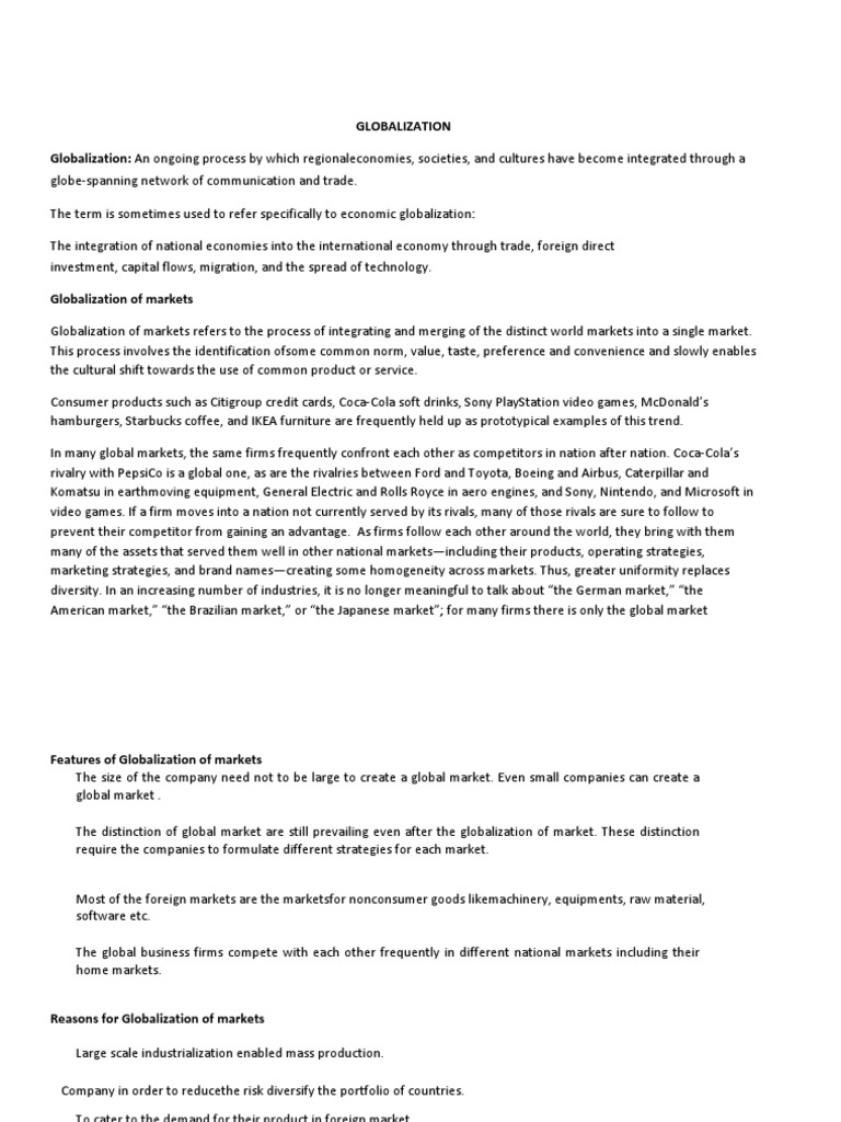 Chapter 1 | PDF | Globalization | World Trade Organization