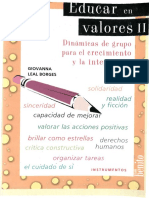 LEAL BORGES, G. - Educar en Valores II. Dinamicas de Grupo para El Crecimiento y La Integracion - San Benito, Buenos Aires, 2005 PDF