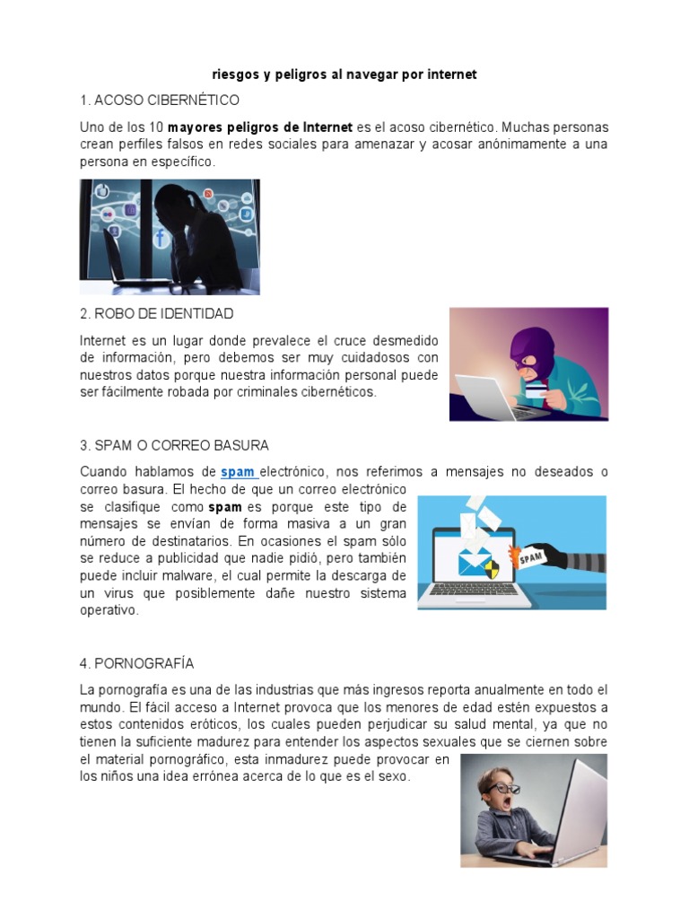 Riesgos en Internet | PDF | Hacker de seguridad | Spamming