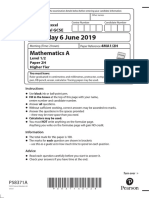 June 2019 4MA1 2H Exam PDF