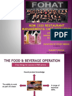 Food & Beverage Service Sectors - Slides