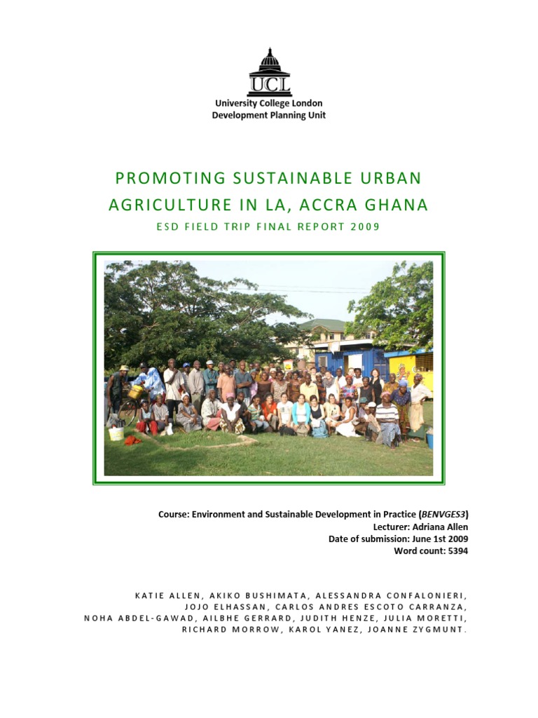 View of Promoting Sustainable Urban Agriculture in La, Accra | PDF | Urban ...