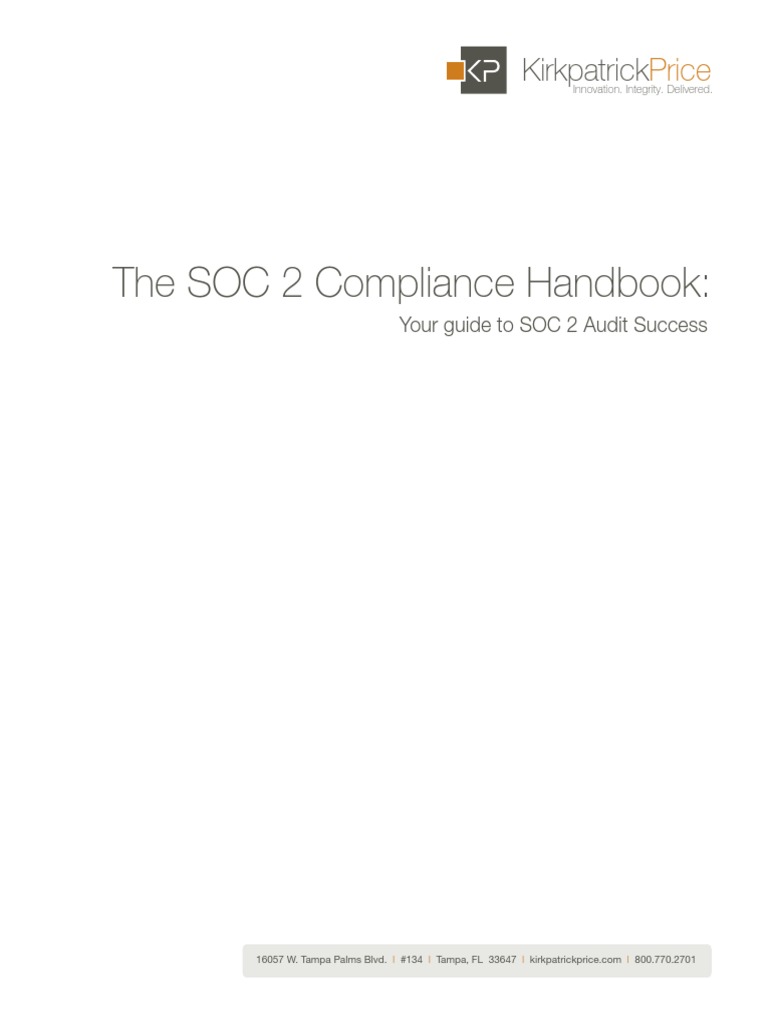 SOC 2 Compliance Handbook Overview | PDF | Audit | Internal Control