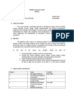 Syllabus - System Analysis and Design