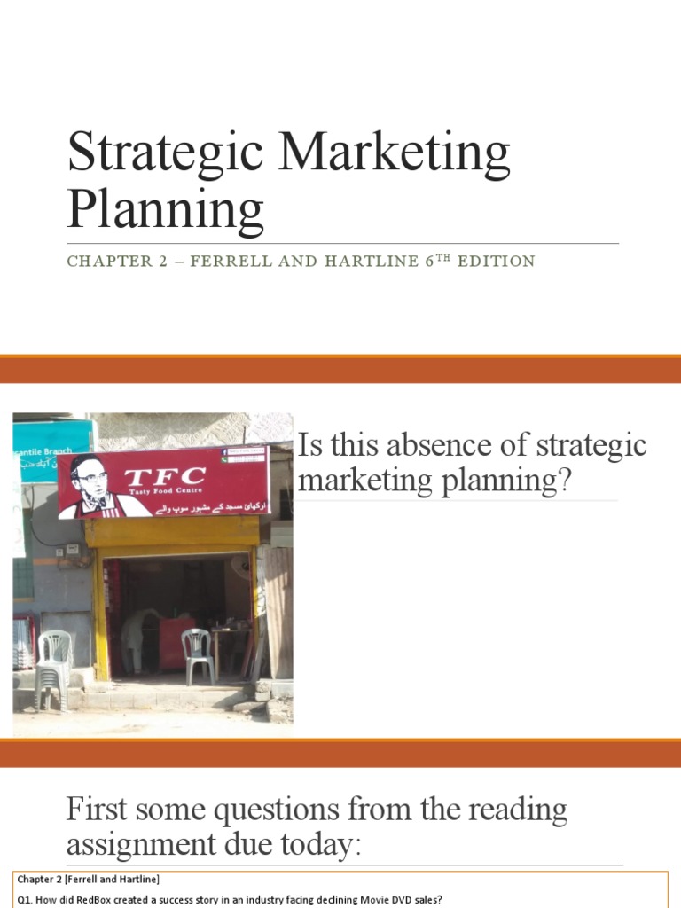 Strategic Marketing Planning: Chapter 2 - Ferrell and Hartline 6 ...