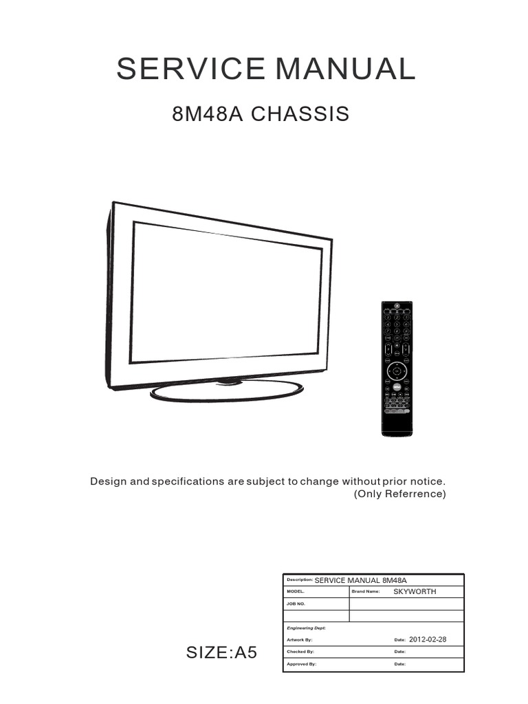 Service Manual: 8M48A Chassis | PDF | Physical Quantities
