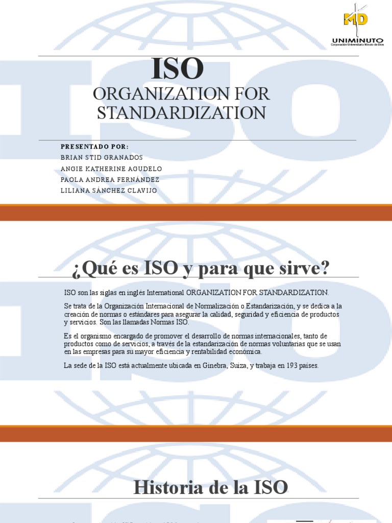 Organización Internacional de Normalización ISO | PDF | Organización ...
