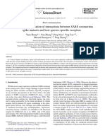 Computational Simulation of Interactions Between SARS Coronavirus Spike Mutants and Host Species-Specific Receptors