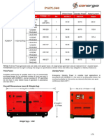 Pgpls60: Genset Engine Alternator Voltage V PH kW/kVA kW/kVA Amps