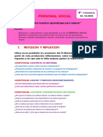 4° Prim - Personal Social - Autoevaluaciòn PDF