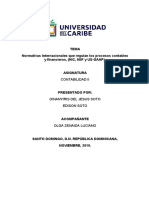 Normativas Internacionales Que Regulan Los Procesos Contables y Financieros, (NIC, NIIF y US-GAAP) .