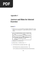 Answers and Hints For Selected Exercises: Appendix C