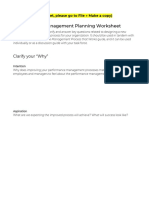 Performance Management Planning Worksheet  