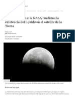 Agua en La Luna - La NASA Confirma La Existencia Del Líquido en El Satélite de La Tierra - BBC News Mundo