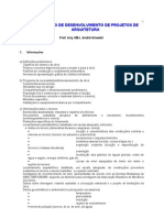 Roteiro básico de desenvolvimento de projetos de arquitetura