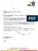 Liga de Futbol de Bogota Covocatoria Avierta Categoria Juvenil PDF