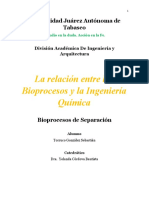 La Relación Entre Los Bioprocesos y La Ingeniería Química