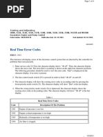 Real Time Error Codes: Testing and Adjusting