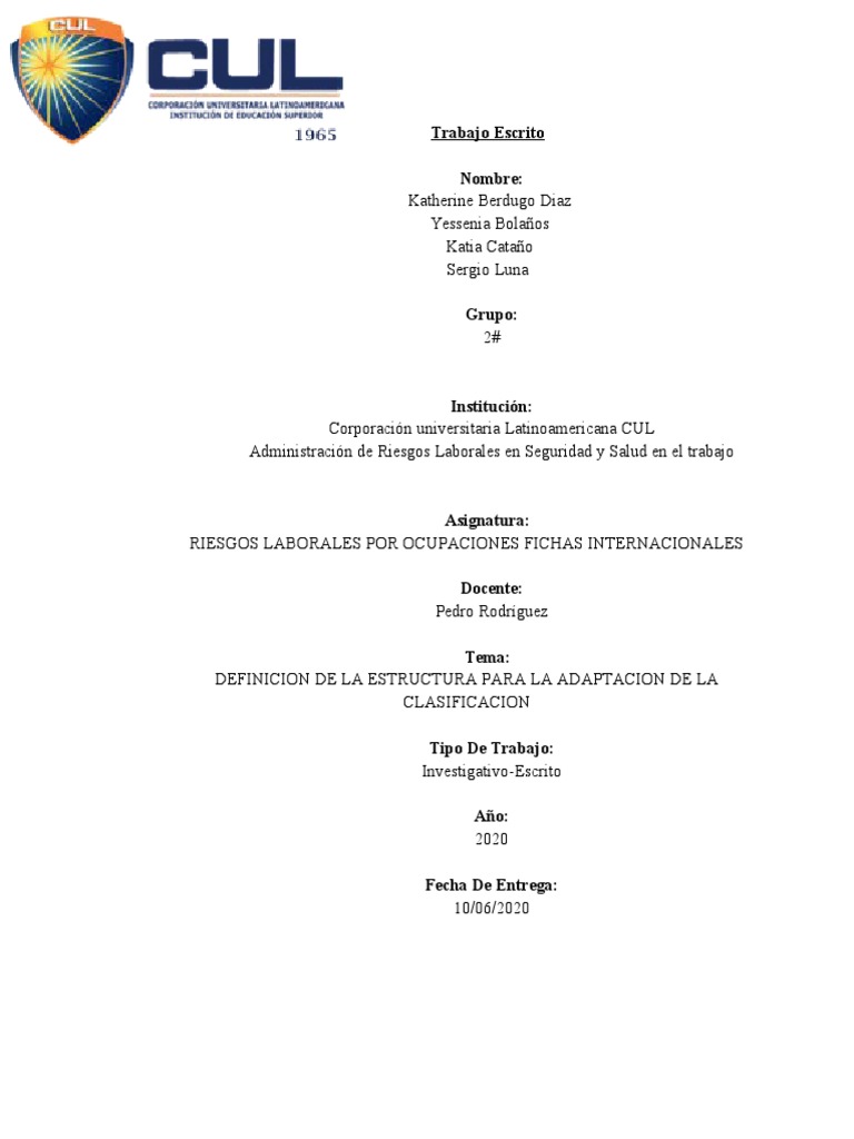 Estructura de la CIUO-88 A.C. en Colombia | PDF | Science | Business
