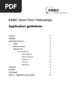 EMBO Short-Term Fellowships: Application Guidelines