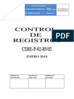 CERE-P-02RV02 Control de Registros