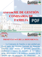 Informe Gestión Comisaría de Familia