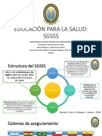 Educación para la salud: Sistema General de Seguridad Social en Salud (SGSSS