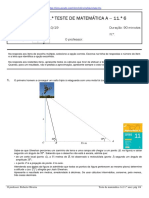 1.º Teste de Matemática A 11.º 6: 1.º Período 24/10/19 Duração: 90 Minutos Nome: N.º: Classificação: O Professor