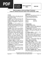 Weld Acceptance Criteria and Repair Procedures Drawn-Arc Welded Automotive Studs, Nuts and Brackets - Steel