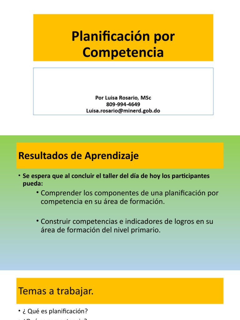 Planificación Por Competencia | PDF | Planificación | Plan de estudios