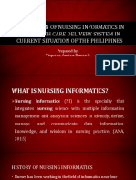 Application of Nursing Informatics in The Health Care Delivery System in Current Situation of The Philippines