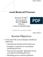 Session-16 & 17 Metal Removal Processes