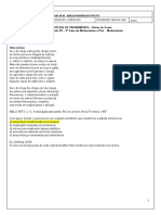 Exercícios - Poesia do século XX - Modernismo 3ª fase AL