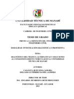 Diagnostico Del Trafico, Alternativas y Soluciones Al Congestionamiento Vehicular