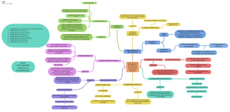 Dimensiones - Del - Ser - Humano Mapa Conceptual | PDF | Vida | Moralidad