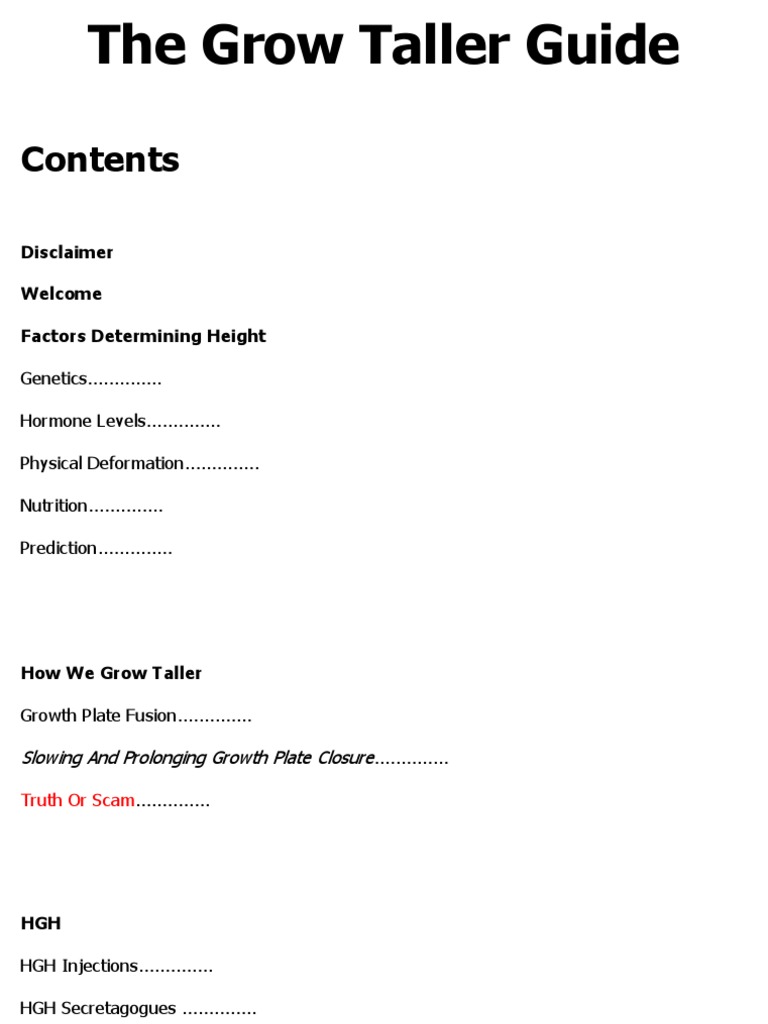 Grow Taller Guide | PDF