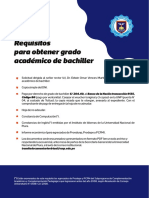 1.- Requisitos para solicitar el grados académico de bachiller