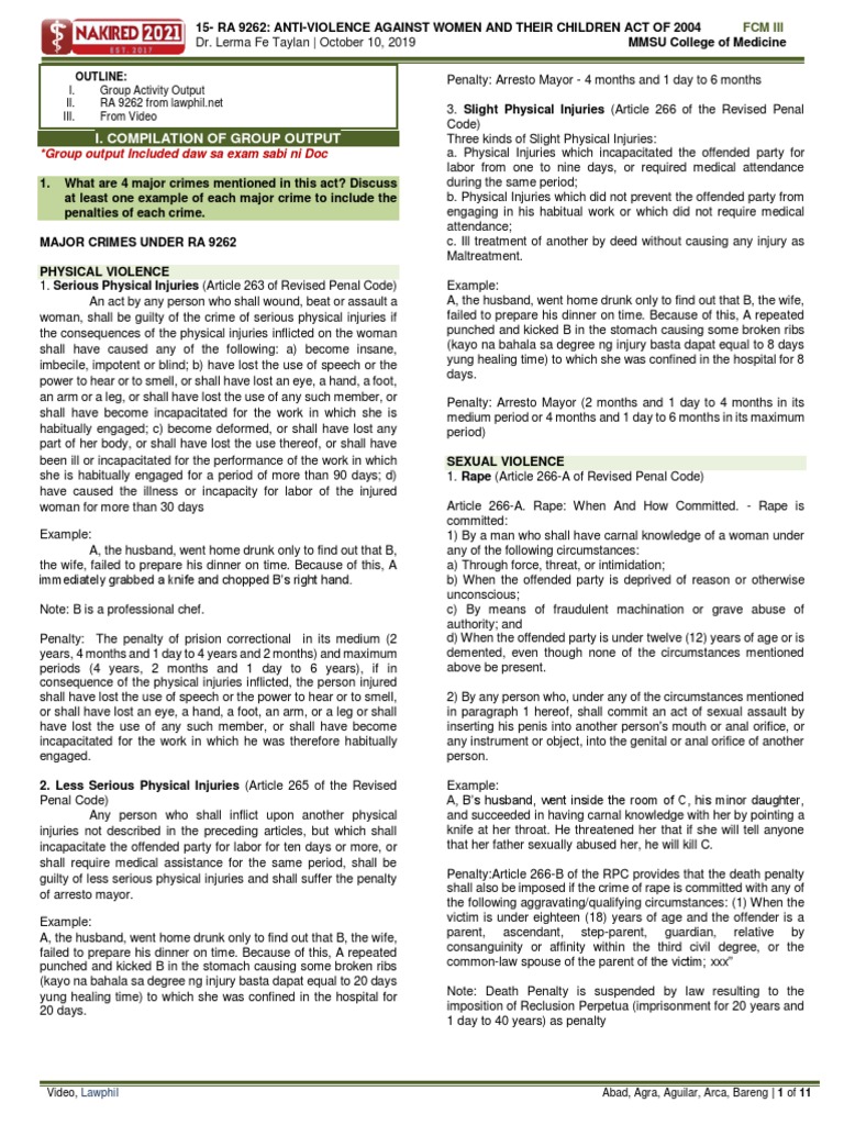 15 - Ra 9262 Anti-Violence Against Women and Their Children Act of 2004 ...