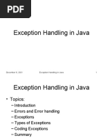 December 8, 2021 Exception Handling in Java 1