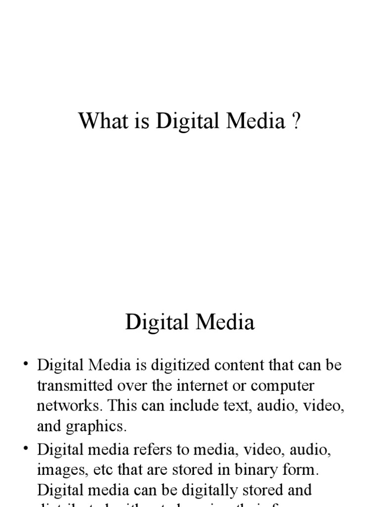 What Is Digital Media PDF