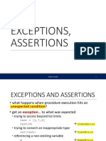 Exceptions, Assertions