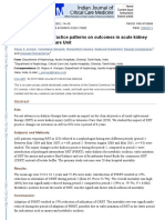 Impact of Dialysis Practice Patterns On Outcomes in Acute Kidney Injury in Intensive Care Unit